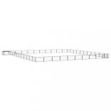 44 paneles fekete porszórt acél kutyakennel 100 x 50 cm