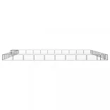 44 paneles fekete porszórt acél kutyakennel 100 x 50 cm