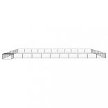 44 paneles fekete porszórt acél kutyakennel 100 x 50 cm