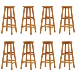 8 db tömör akácfa bárszék