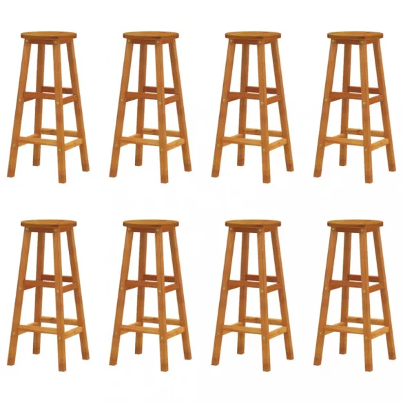 8 db tömör akácfa bárszék