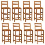 9 részes tömör akácfa kerti bárgarnitúra