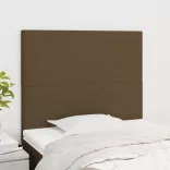 sötétbarna szövet fejtámla 90x5x118/128 cm