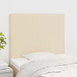 krémszínű szövet fejtámla 90x5x118/128 cm