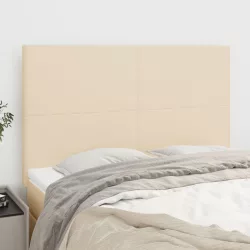 krémszínű szövet fejtámla 144x5x118/128 cm