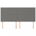 sötétszürke szövet fejtámla 160x5x118/128 cm