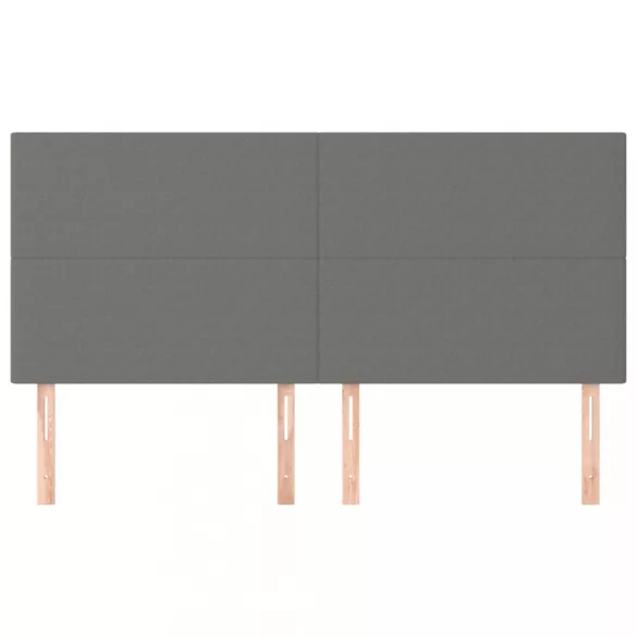 sötétszürke szövet fejtámla 160x5x118/128 cm