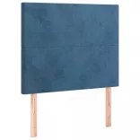 sötétkék bársony fejtámla 80x5x118/128 cm