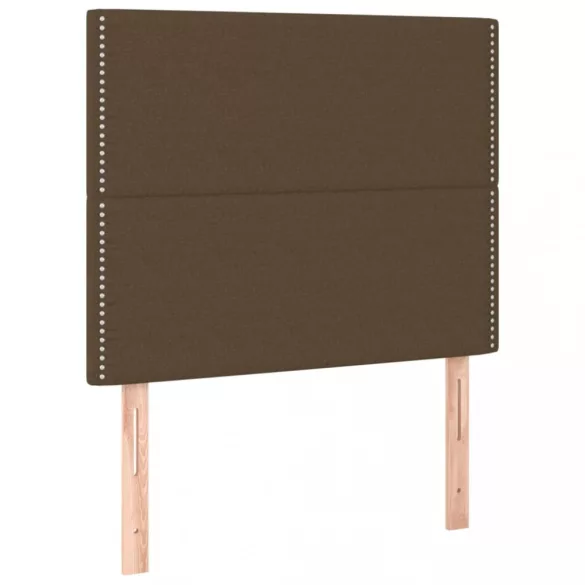 sötétbarna szövet fejtámla 90x5x118/128 cm