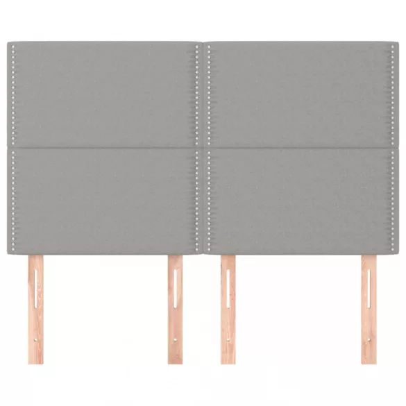 világosszürke szövet fejtámla 144x5x118/128 cm