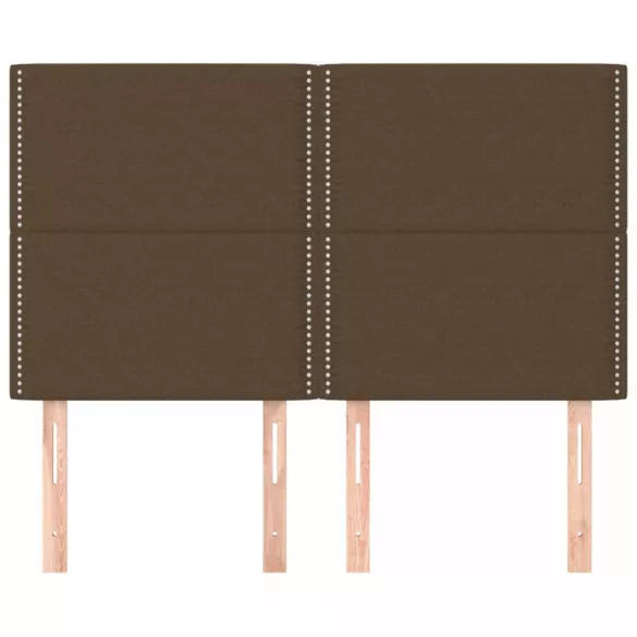 sötétbarna szövet fejtámla 144x5x118/128 cm