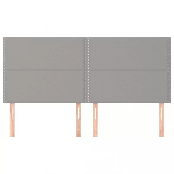 világosszürke szövet fejtámla 200 x 5 x 118/128 cm