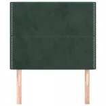 sötétzöld bársony fejtámla 100 x 5 x 118/128 cm