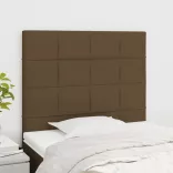 sötétbarna szövet fejtámla 80x5x118/128 cm