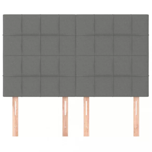 sötétszürke szövet fejtámla 144x5x118/128 cm