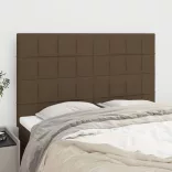 sötétbarna szövet fejtámla 144x5x118/128 cm