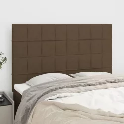 sötétbarna szövet fejtámla 144x5x118/128 cm