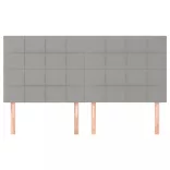 világosszürke szövet fejtámla 200 x 5 x 118/128 cm