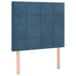 sötétkék bársony fejtámla 80x5x118/128 cm
