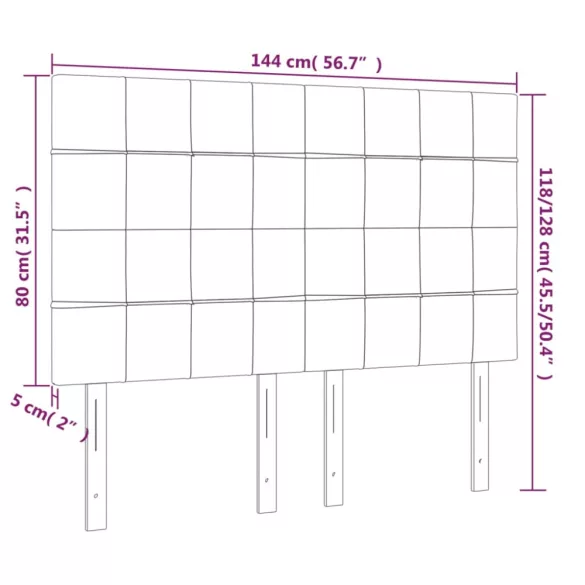 sötétzöld bársony fejtámla 144x5x118/128 cm