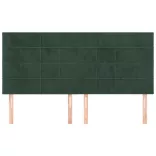 sötétzöld bársony fejtámla 160x5x118/128 cm