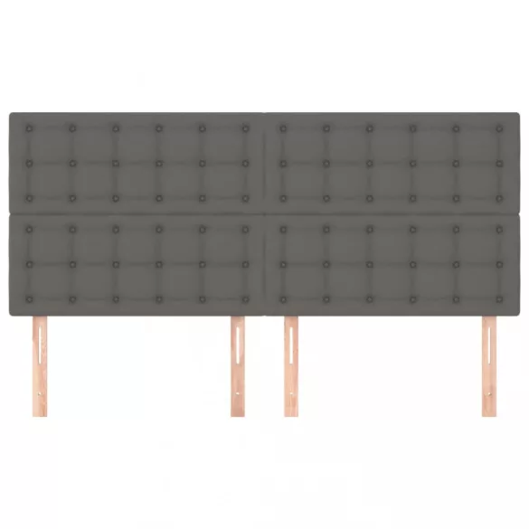 szürke műbőr fejtámla 180x5x118/128 cm