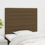 sötétbarna szövet fejtámla 90x5x118/128 cm