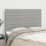 világosszürke szövet fejtámla 144x5x118/128 cm