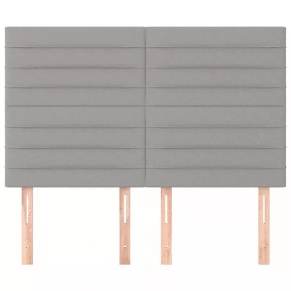 világosszürke szövet fejtámla 144x5x118/128 cm