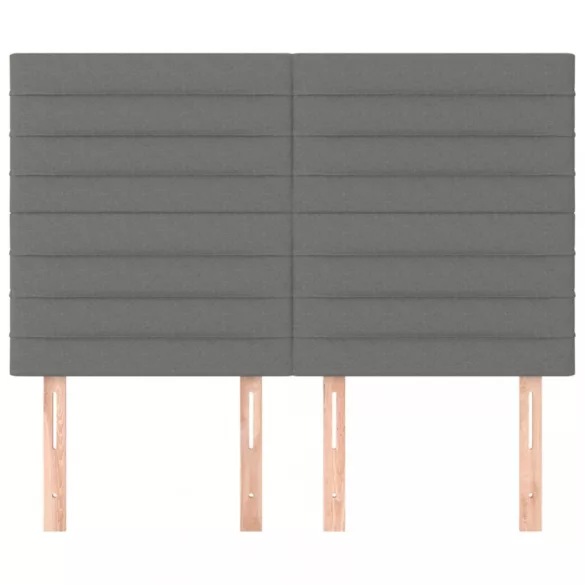 sötétszürke szövet fejtámla 144x5x118/128 cm