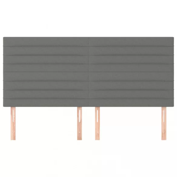 sötétszürke szövet fejtámla 160x5x118/128 cm