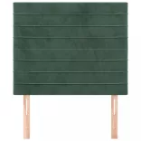sötétzöld bársony fejtámla 100 x 5 x 118/128 cm