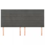 sötétszürke bársony fejtámla 160x5x118/128 cm