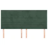 sötétzöld bársony fejtámla 200 x 5 x 118/128 cm