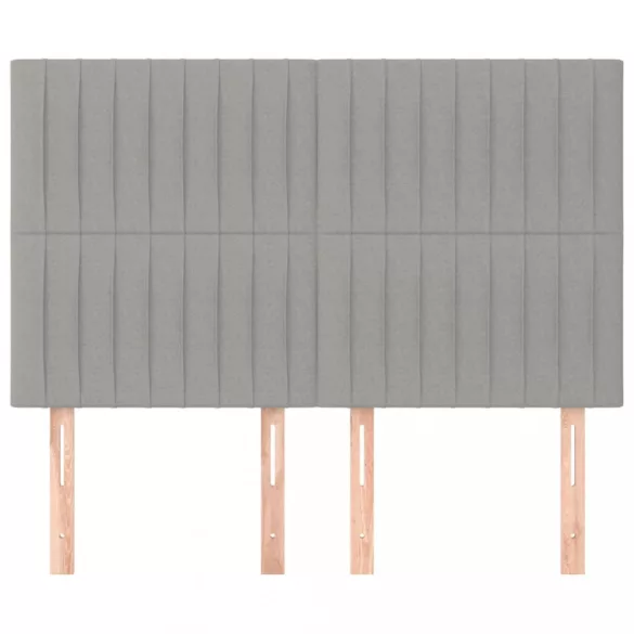 világosszürke szövet fejtámla 144x5x118/128 cm