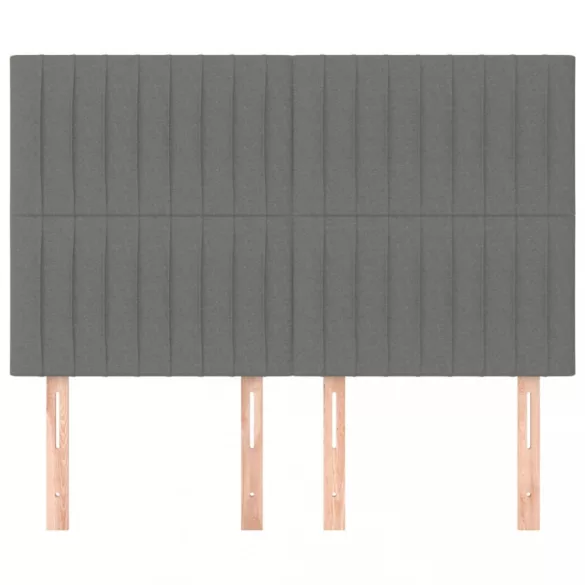 sötétszürke szövet fejtámla 144x5x118/128 cm