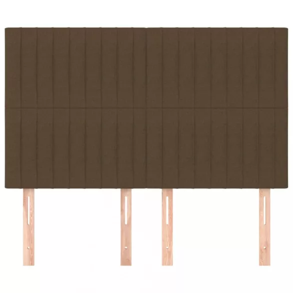 sötétbarna szövet fejtámla 144x5x118/128 cm