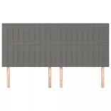 sötétszürke szövet fejtámla 160x5x118/128 cm