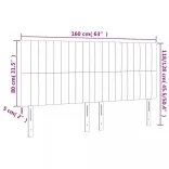 sötétszürke szövet fejtámla 160x5x118/128 cm