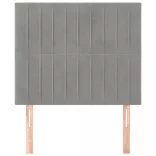 világosszürke bársony fejtámla 80x5x118/128 cm