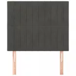 sötétszürke bársony fejtámla 80x5x118/128 cm