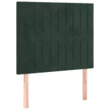 sötétzöld bársony fejtámla 90x5x118/128 cm