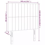 sötétkék bársony fejtámla 100x5x118/128 cm