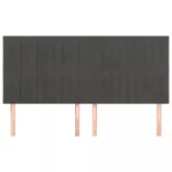 sötétszürke bársony fejtámla 180x5x118/128 cm