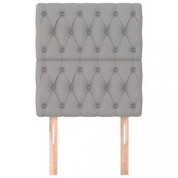 világosszürke szövet fejtámla 80x7x118/128 cm