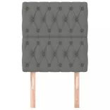sötétszürke szövet fejtámla 80x7x118/128 cm
