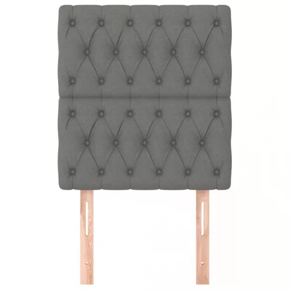 sötétszürke szövet fejtámla 80x7x118/128 cm