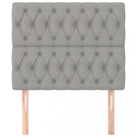 világosszürke szövet fejtámla 100 x 7 x 118/128 cm