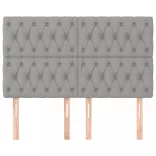 világosszürke szövet fejtámla 160x7x118/128 cm