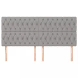 világosszürke szövet fejtámla 180x7x118/128 cm